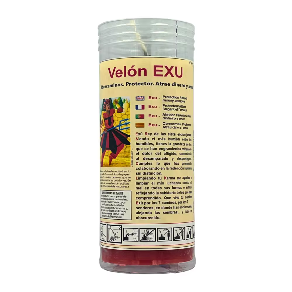 EXÚ fleece: ABRECAMINOS, PROTECTOR and attracts money and love-KARMA Velon of petition and prayer to open paths, opportunities and projects related to money, economy, prosperity, abundance, love, passion, attraction...