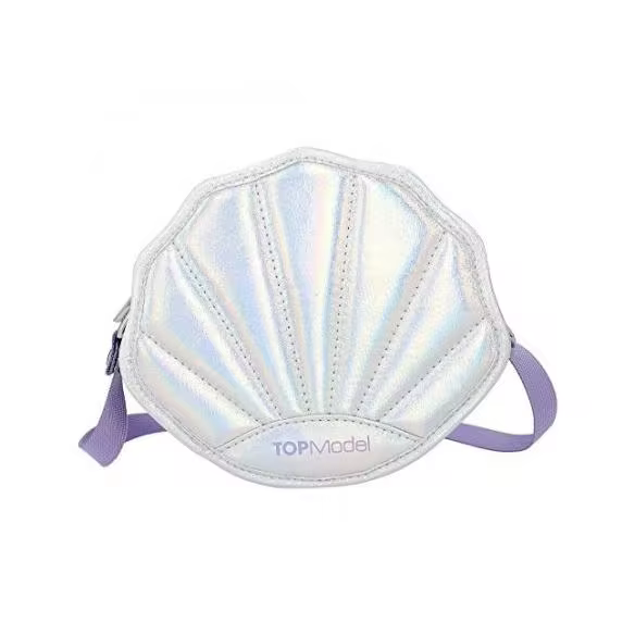 Depesche 12306 TOPModel Mermaid-shell-shaped shoulder bag, zipper pocket and adjustable carrying strap
