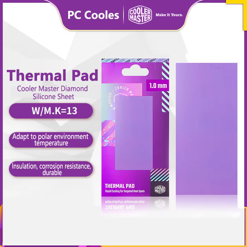 Cooler Master Heat Dissipation Silicone Pad 13.3W/MK For CPU/GPU Card Motherborad RAM SSD Water Cooling Multi-Size Thermal Pad
