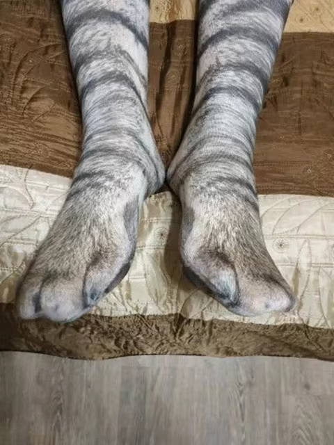 3D Animals Paw Print Socks Unisex Casual Dog Horse Zebra Pig Cat Paw Socks Children Funny Leopard Tiger  for Party