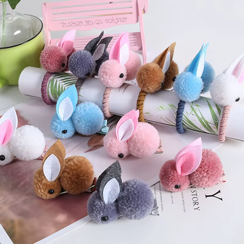 New Cute Animals Rabbit Style Hair Bands Plush Rabbit Ears Lamb Felt Headband For Children Girl Fashion Hairpin Hair Accessories