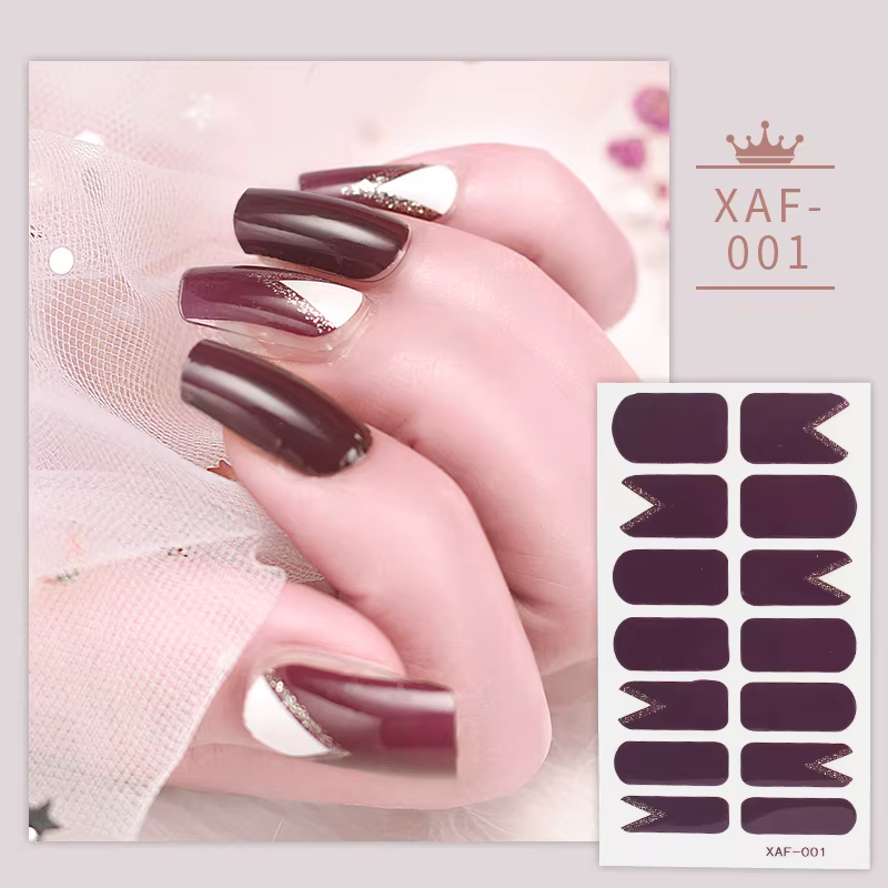 Global Premium Cosmetics Brands Nail Wraps Nail Polish Stickers Fashional Design
