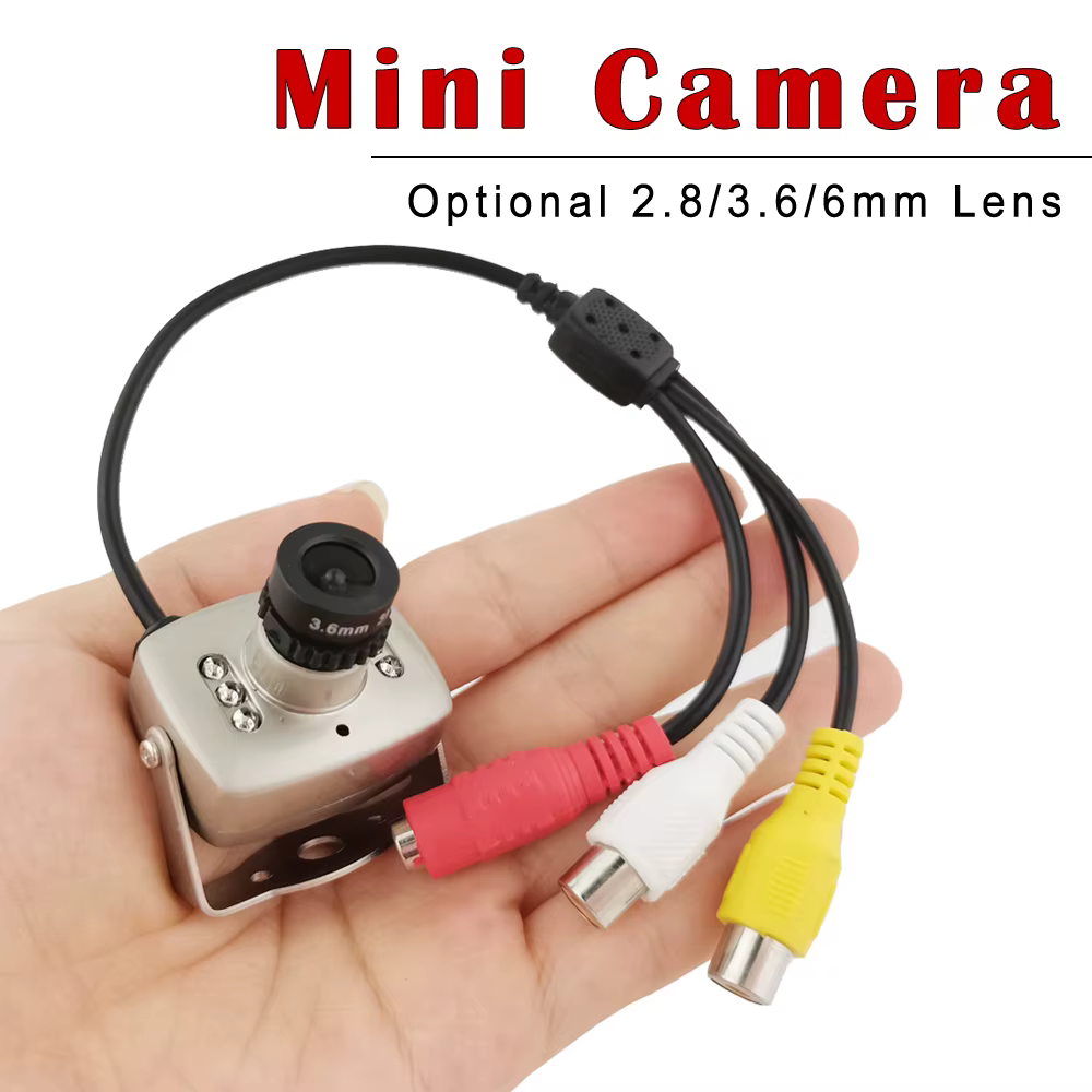NEOCoolcam Super Mini Metal 700TVL CMOS Color CCTV Security Camera Infrared Night Vision Analog Video Audio Monitor Camera