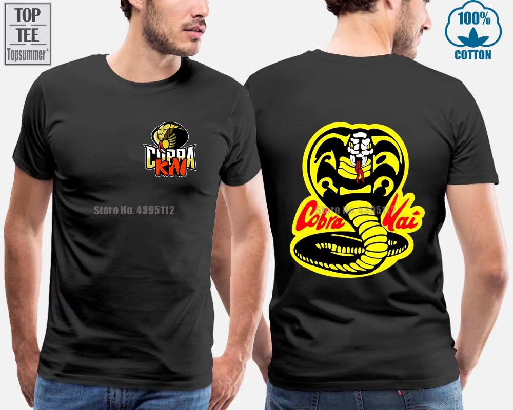 The Karate Kid Cobra Kai T Shirt For Men T Shirt Girl Custom Logo White T-Shirt Cool T-Shirts Oversized T Shirt Men Tshirt A0002