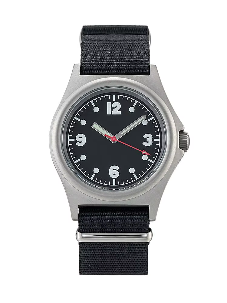 QM Quartz Watch 38mm Miyota Japan Movement Steel Pathfinder MWC Military Army Matt Steel Finish New in Luminous 8018 Waterproof