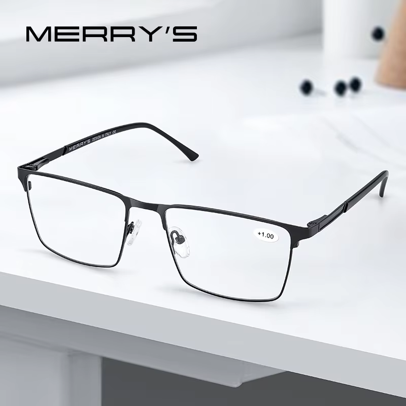MERRYS DESIGN Anti Blue Light Blocking Men Reading Glasses CR-39 Resin Aspheric Glasses Lenses +1.00 +1.50 +2.00 +2.50 S2057FLH