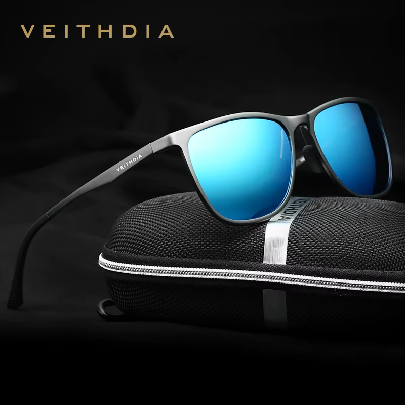 VEITHDIA Retro Aluminum Magnesium Brand Men's Sunglasses Polarized Lens Vintage Eyewear Accessories Sun Glasses For Male 6623