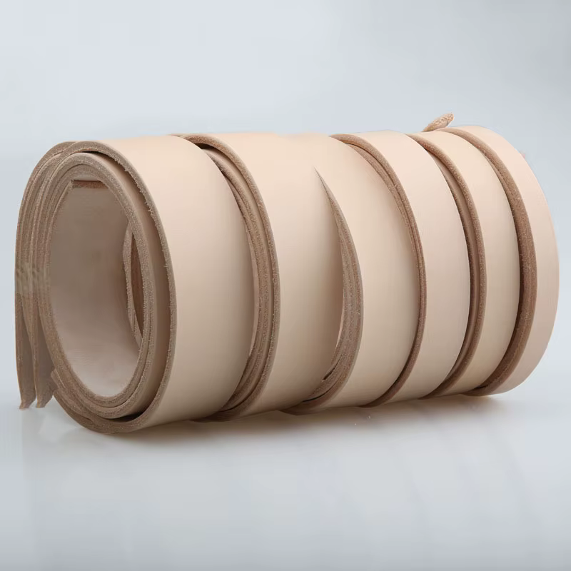 Italian Vegetable Tanned Leather Genuine Leather Full-Grain Leather Handmade DIY Headless Belt Primary colour