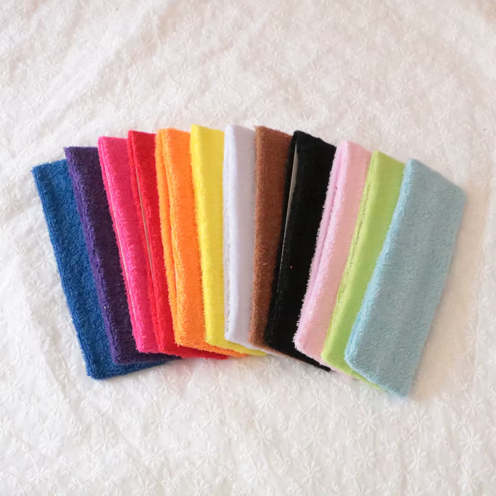 12pcs Elastic Cotton Headband Yoga Stretchy Sweat Sweatband Headbands Women Hair Band Gym Athletic Headband  for Man Girl