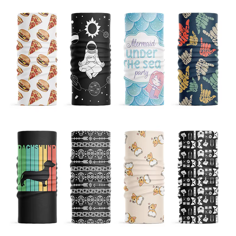 3D Printed Summer Women Head Scarf Face Cover Bandana Microfiber Fashion Seamless Tubular Hijab Neck Tube Sports Headwear шарф