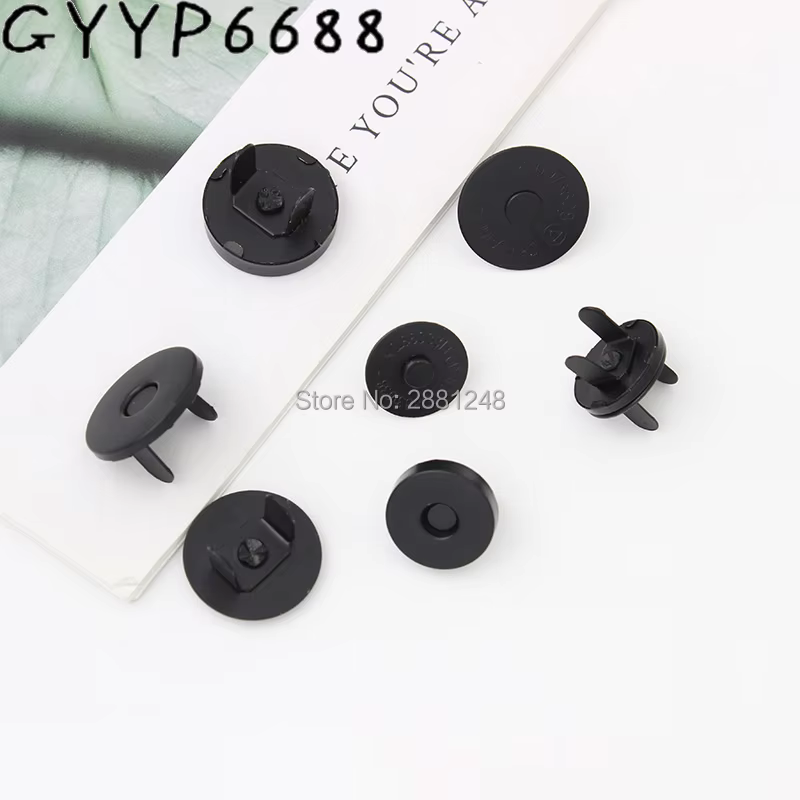 10-30set 14mm 18mm dark black leather hardware accessories magnetic buckle wallet buckle super magnet deduction Magnetic button