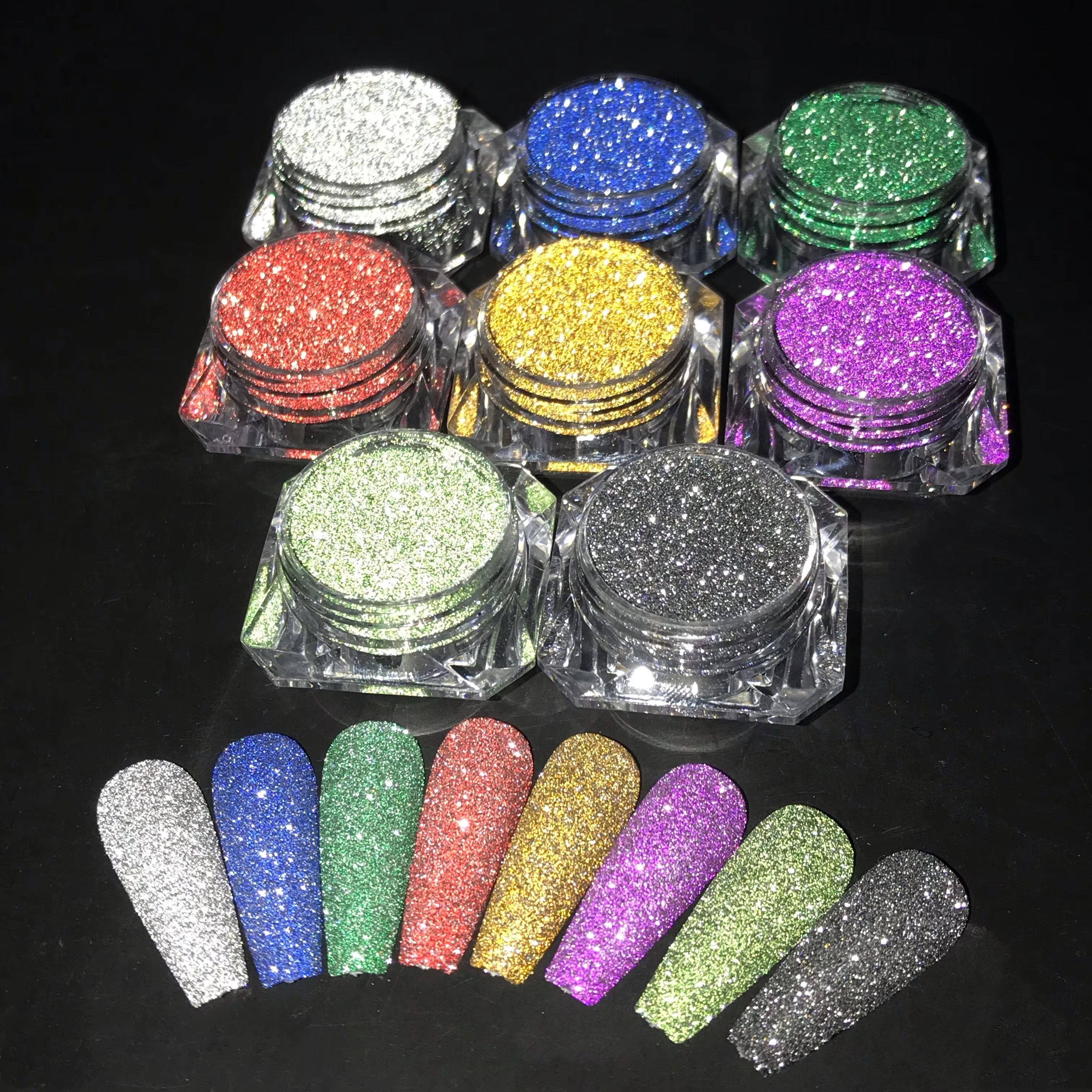 TCT-453 Crystal Diamond  Reflective Flash Powder Nail Glitter Nail Art Decoration Tumbler Crafts Accessories Festival Supplier