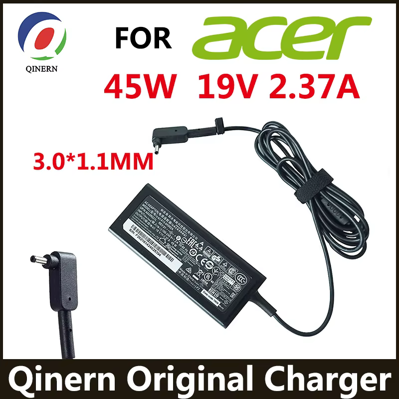 19V 2.37A 45W 3.0*1.1MM Laptop Adapter Charger For Acer Aspire S7 391 V3-371 Switch12 PA-1450-26 A13-045N2A 547H Chromebook 11