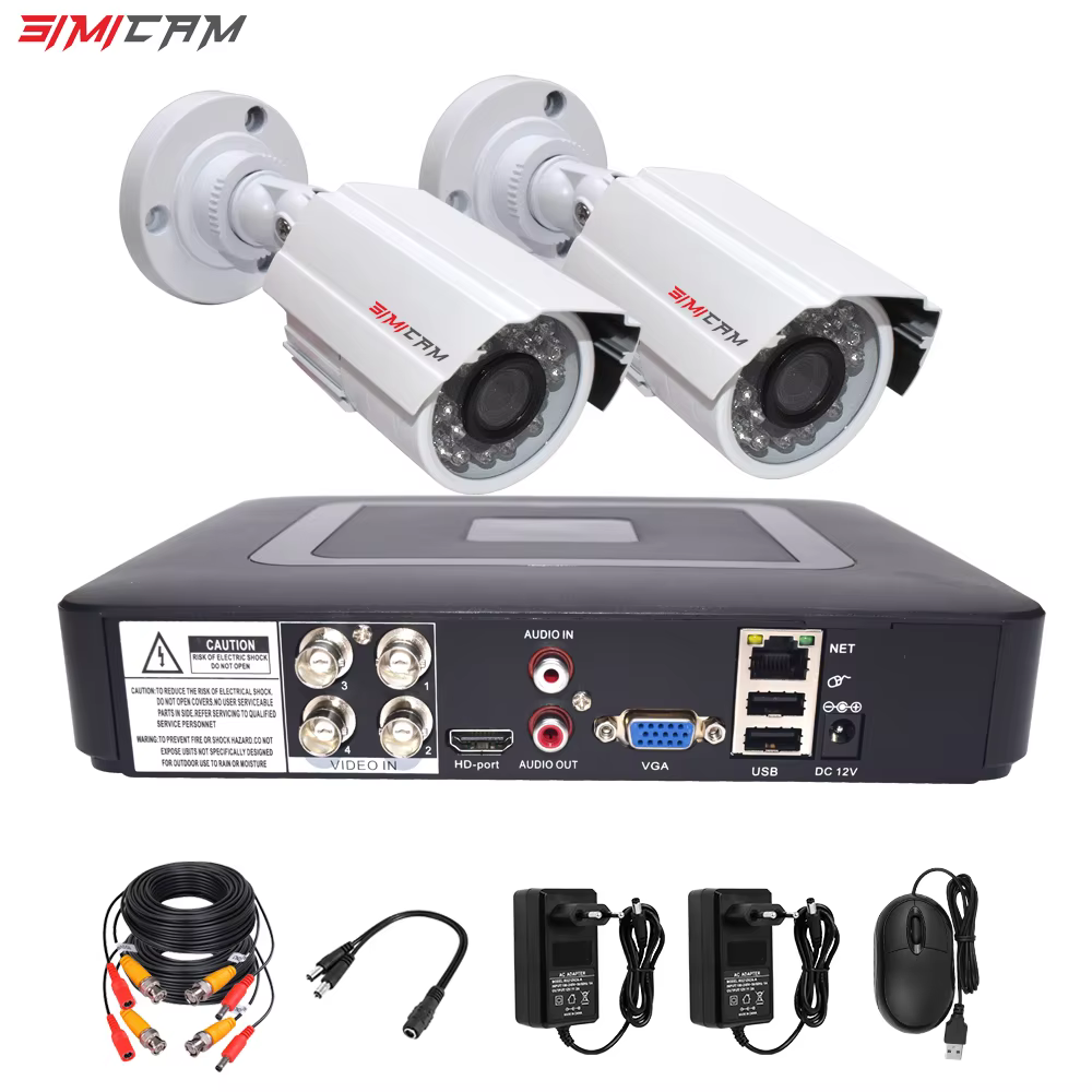 1080P 720P Security Camera System DVR Kit Video Surveillance Set 2MP/1MP Metal 2PCS Camera 4CH DVR Waterproof Night Vision CCTV