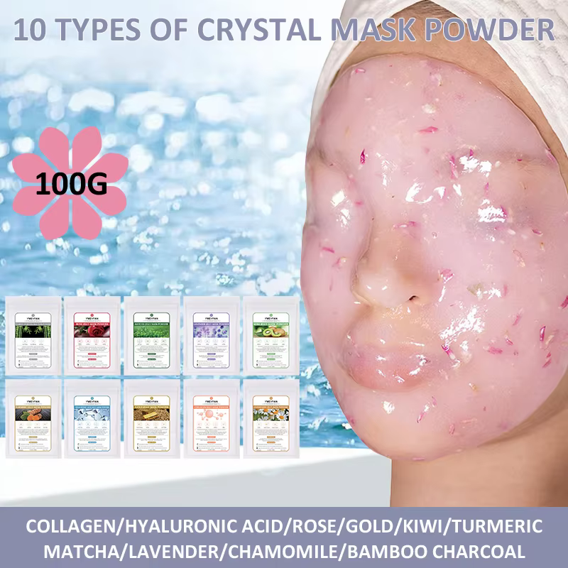 100G Hydrojelly Soft Hydro Jelly DIY Face Skincare HYALURONIC ACID ROSE Gold Collagen Facial Mask Powder SPA Beauty Salon