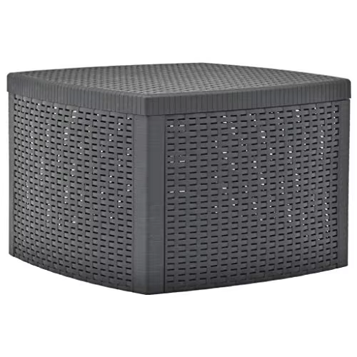 SATURNIA 8330145 side resin table Simil Rattan chest 53x53x40 cm.