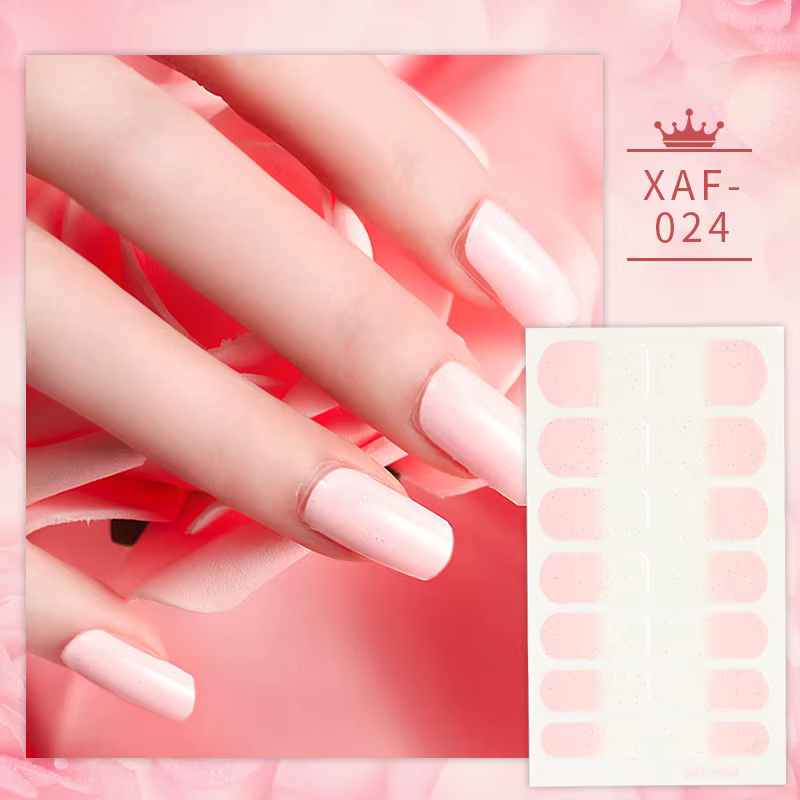 Full Wrap Nail Polish Stickers Self-Adhesive Full Cover Nail Art Stickers Nail Decal Strips with Nail File for Women Girls