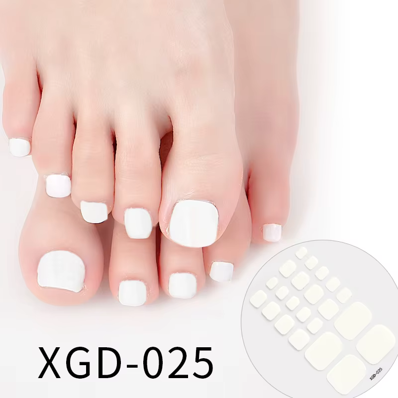 Colorful Nail Stickers Foot Shiny Glitter Nails  Charms Full Cover Self-Adhesive Nail Polish Stickers for Nails Art