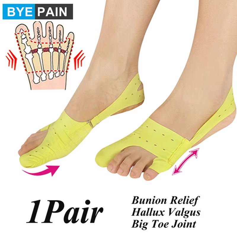 1Pair Hallux Valgus Toe Bunion Splint Straightener Corrector Foot Pain Relief Toe Separator Orthotics Feet Bone Thumb Adjuster