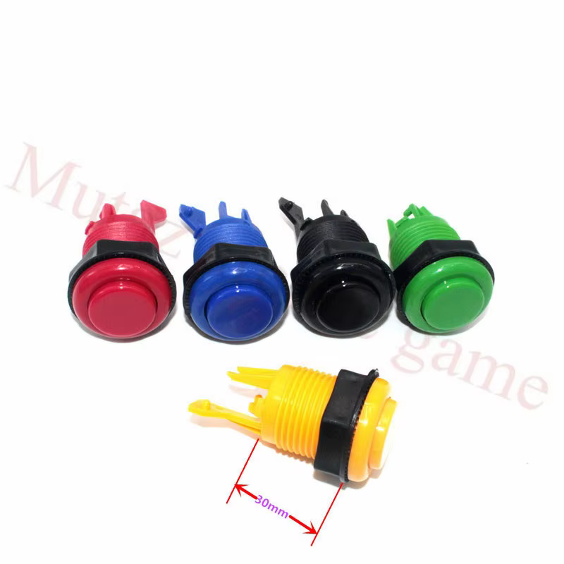 10PCS/LOT American happ style push button Arcade short happ push button with microswitch for Arcade machines parts