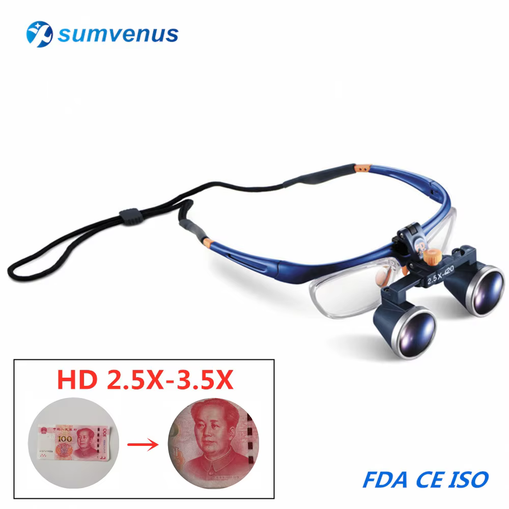 2.5X 3.5X Magnification Binocular Dental Loupe Surgery Surgical Magnifier Medical Operation Loupes Removable Protective Glasses
