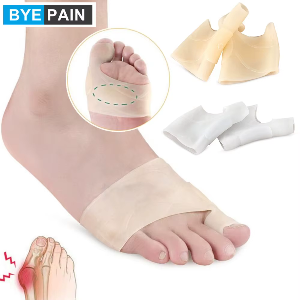 3 Pairs Gel Bunion Corrector Stretch Hallux Valgus Protector Guard Toe Separator Orthopedic Protector Foot Bunion Straightener