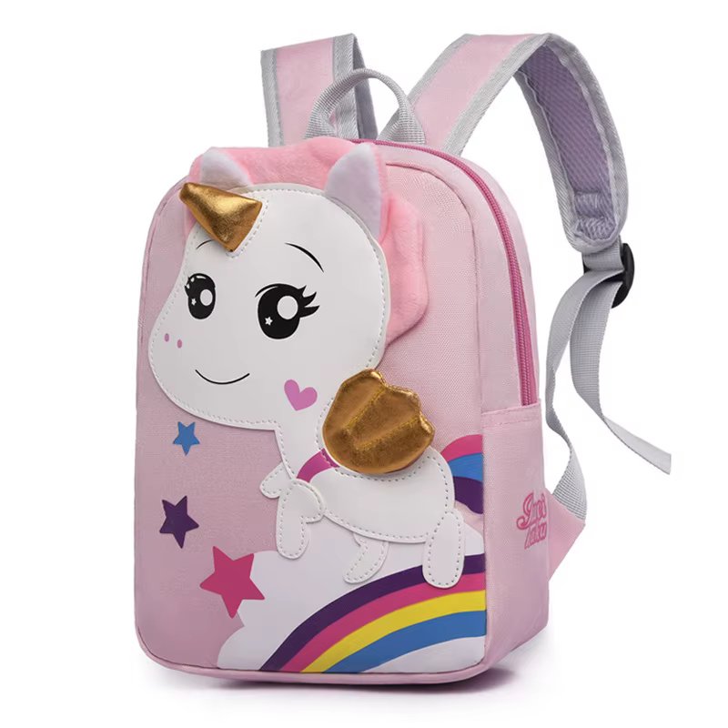 Fashion Cartoon Unicorn Kids School Bag for Girls Waterproof Nylon Children School Backpack Toddler Students Bag