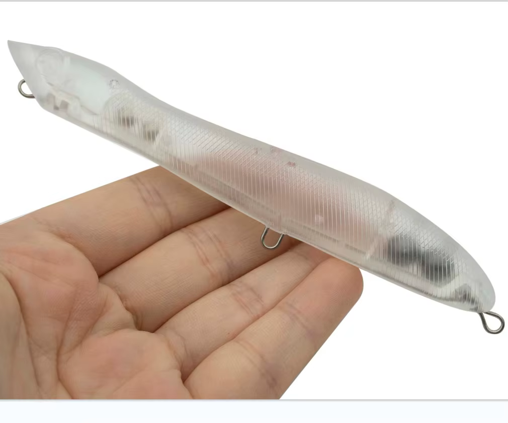 10PCS ABS unpainted fishing Popper bait 126mm 16.12g blank crankbait lure body HH6013 with free eye