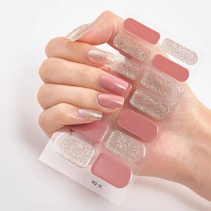 Two Sorts 0f Nail Stickers Solid And Patterned Nails Full Cover Nail Stickers Nails Art Decoration Nail Decoration Women Salon