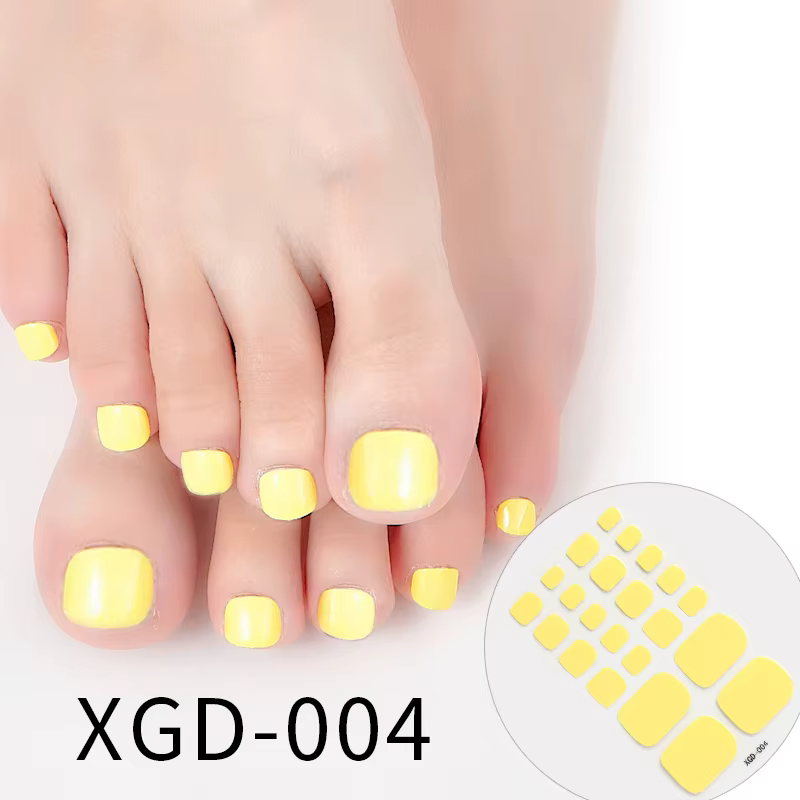 1 Sheet DIY Artificial False Toenails Full Cover Foot Nail Art Tips Fashion Solid Color Fake Toe Nails For Design Manicure Tools