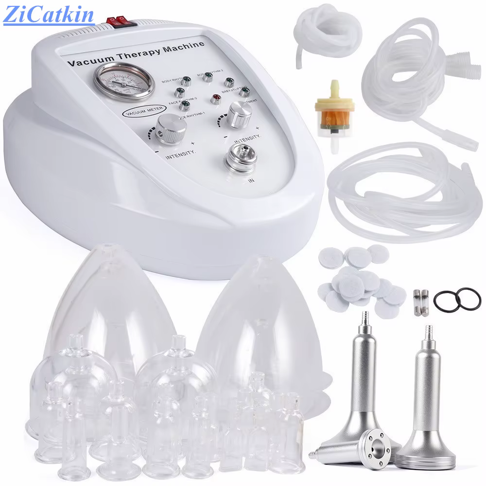 ZiCatkin Vacuum Massage Face Lifting Beauty Machine Breast Enlargement Machine Pump Cup Massage Body Shaping Butt Lifting Device