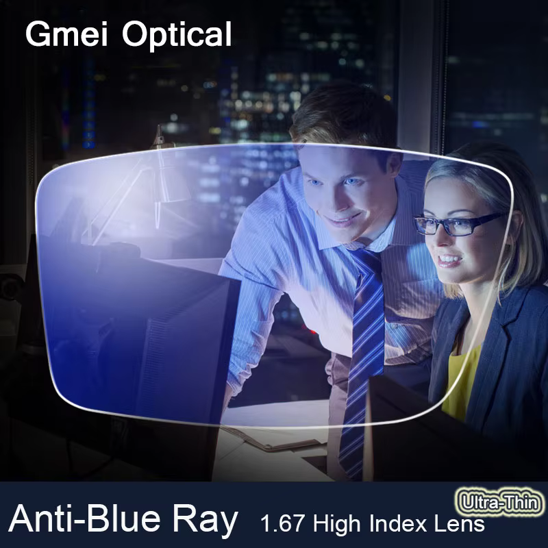 Anti-Blue Ray Lens 1.67 High Index Ultrathin Myopia Prescription Optical Lenses Glasses Lens For Eyes Protection Reading Eyewear