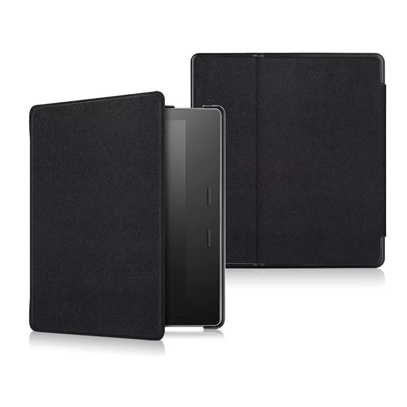 Slim Cover Case for 2019 Kindle Oasis 2/3 Ultra-thin PC Hard Shell E-reader Case with Flip Cover, Faux Leather Kindle Protector