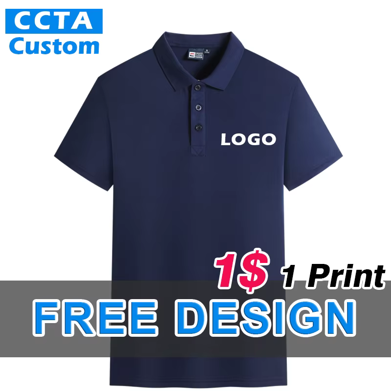 2021 Summer Casual Polo Shirt Custom Logo Embroidery Print Company Team Men's And Women's Top