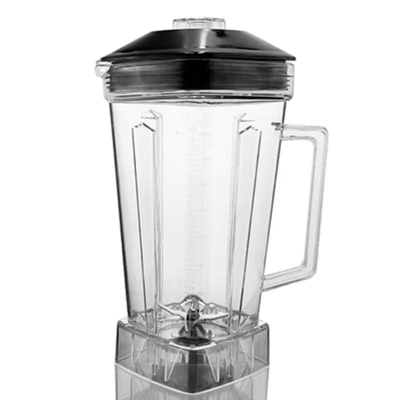 2L Square Container Jar Jug Pitcher Cup bottom with serrated smoothies blades lid BPA FREE for commercial Blender spare parts
