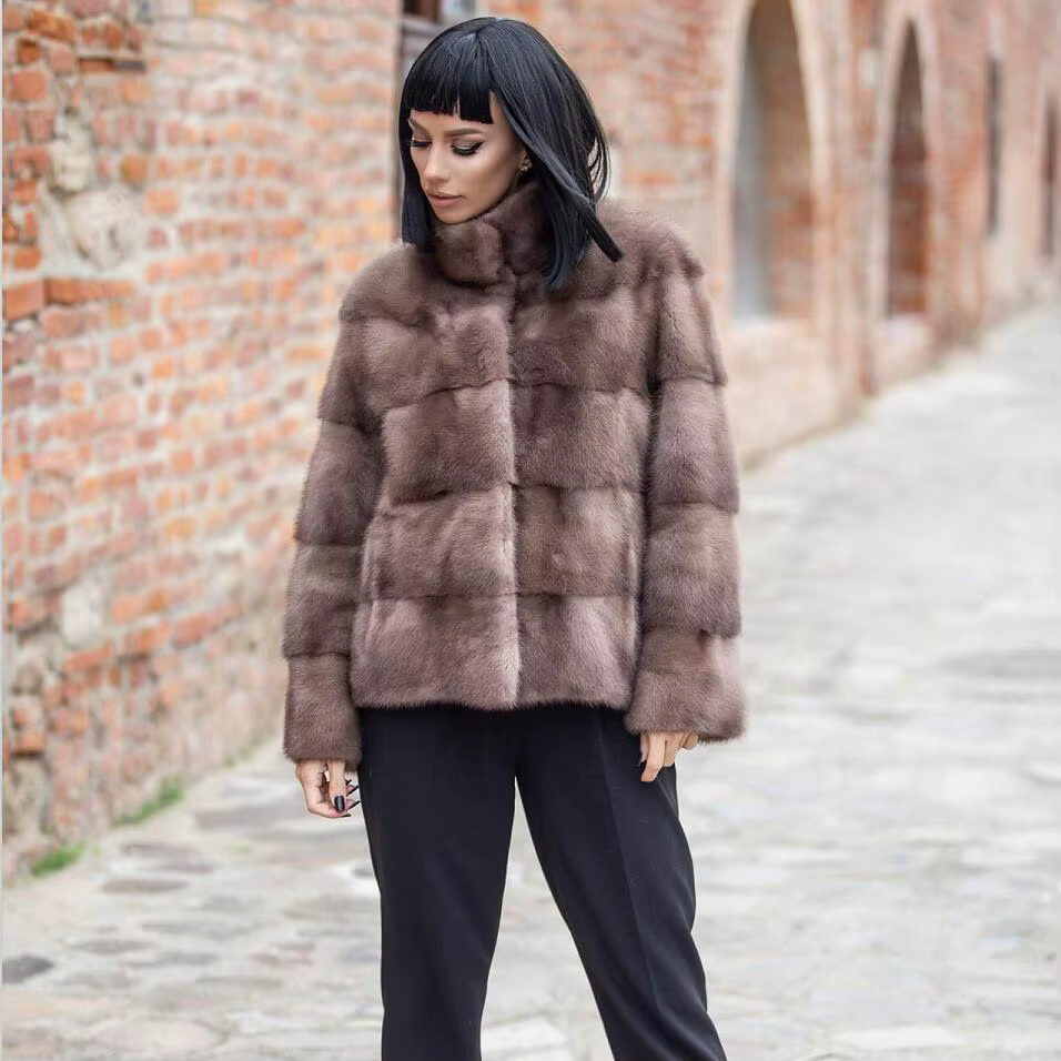 Genuine Mink Fur Coat for Women, 100% Natural, Luxury, Real Mink Fur, Ladies Jackets, Oversize, Winter, New Arrival, 2021
