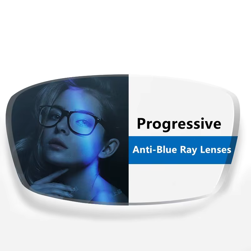 YIMARUILI 1.56 1.61 1.67 1.74 Free-form Surface Wide Field Of View Anti-blue Light UV400 Progressive Multifocal Lenses 1 pair