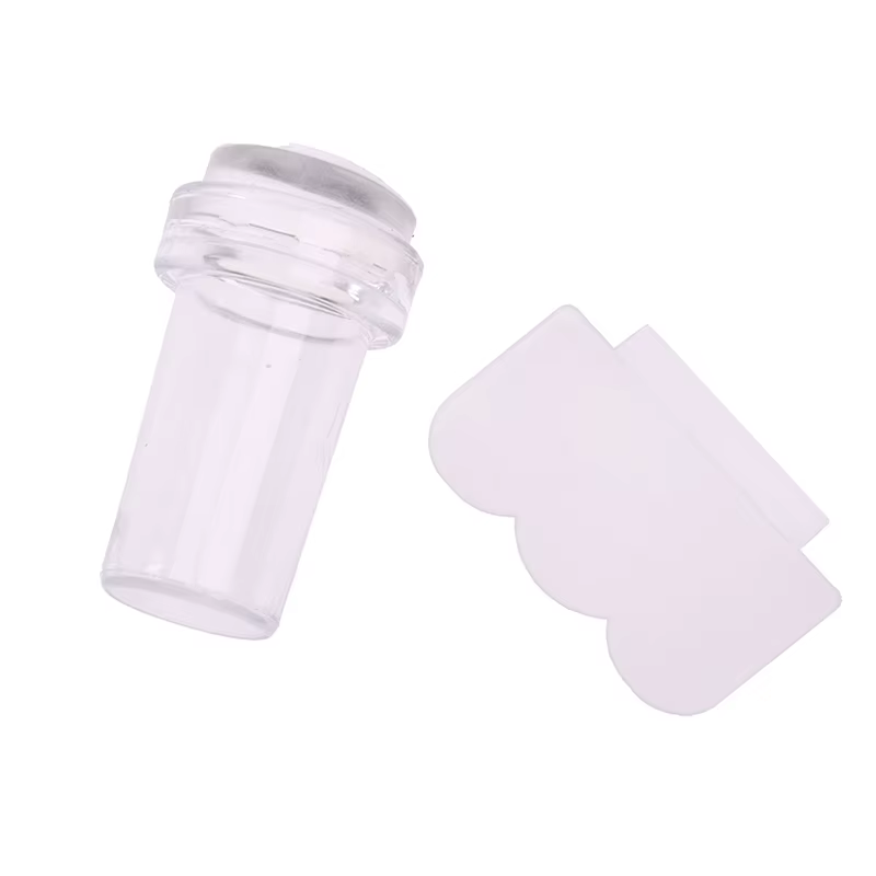 Scraper Set Silicone Nail Stamp Template Tools Nail Salon New 1set Pure Clear Jelly Nail Art Stamper