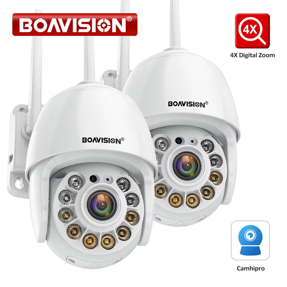 1PCS/2PCS Mini WIFI PTZ IP Camera 4X Digital Zoom Motion Tracking Two Way Audio 1080P Full Color Night Vision Outdoor Camhipro