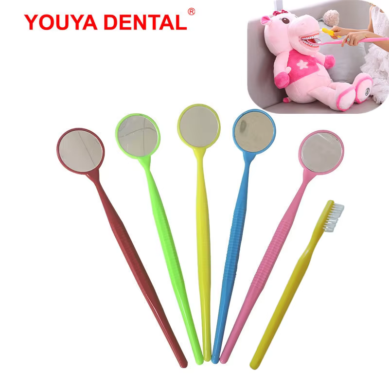 Plush Doll Accessories Large Anti-fog Dentist Mirror Toothbrush for Dental Stuffed Toys Kid Oral Hygiene Care Toy Dentistry Gift