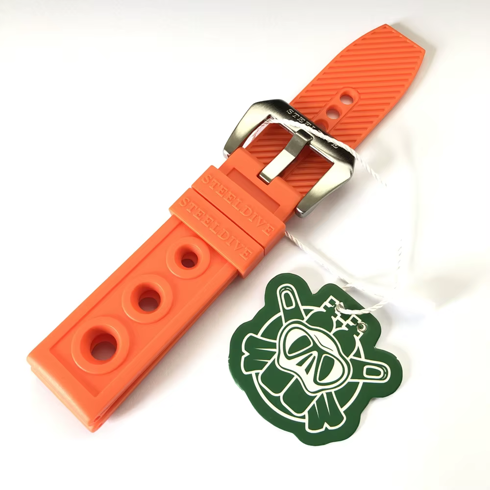 STEELDIVE Automatic Orange Watch Strap Replacement Watch bands Automatic Watch 22mm Bracelets Blue Dive Watches Strap 20/22mm