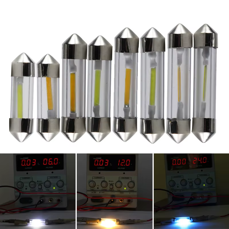 Led Festoon 31mm 36mm 39mm 42mm Car Light c3w c5w C10W 6v 12v 24v Auto Motorcycle Interior Reading Bulb Truck License Plate Lamp