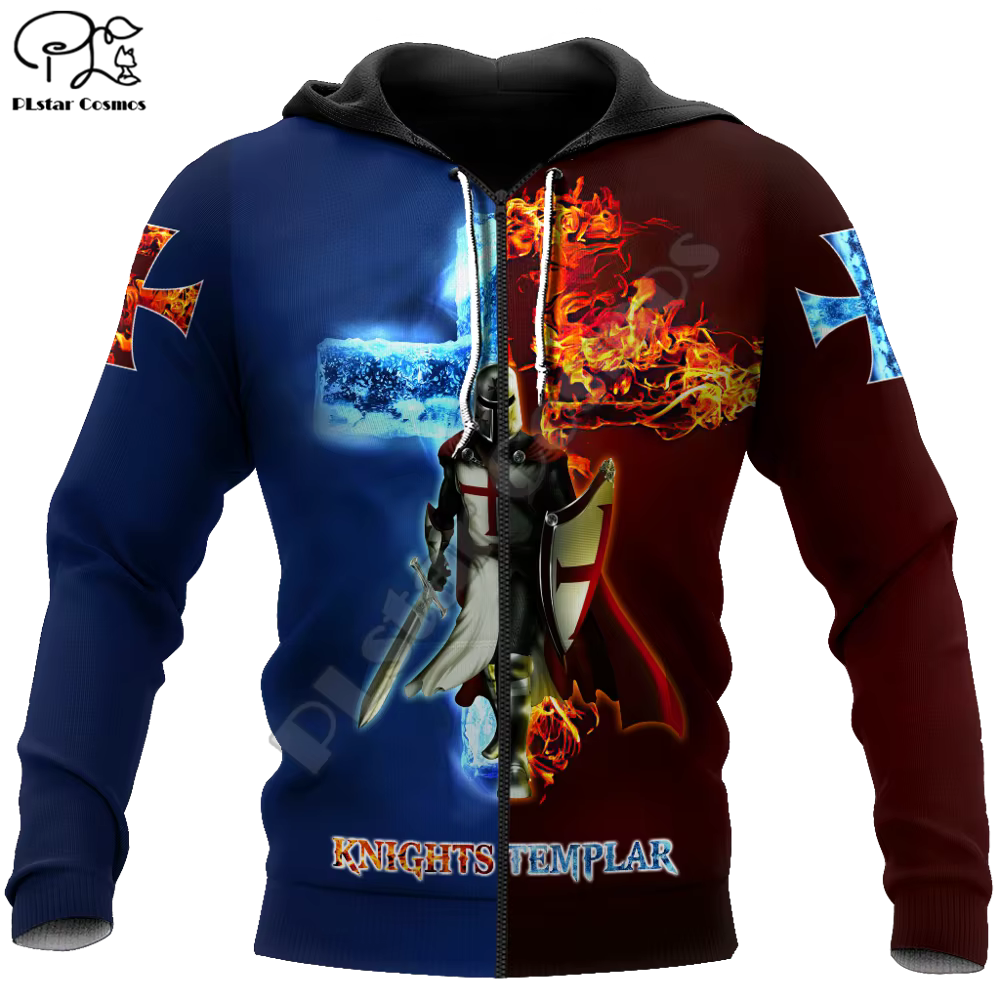 3D Printed Cross Knights Templar Jesus Armor Men for Women Harajuku Streetwear Funny Hoodies/Sweatshirt/Jacket Drop Shipping