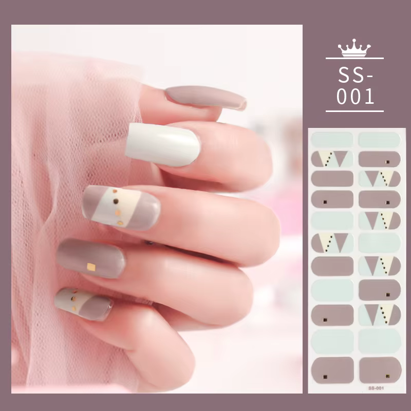 1Pcs Full Cover Nail Stickers Nail Polish Nail Decoration Nails Sticker Designer Self Adhesive Nail Sticker Creative Nailart