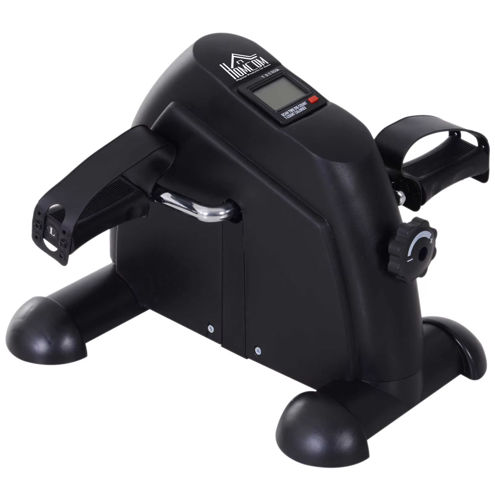 HOMCOM Mini Bicycle Static Pedalier Exercise Device Arms and Legs Adjustable Resistance LCD Screen 35x40x31cm