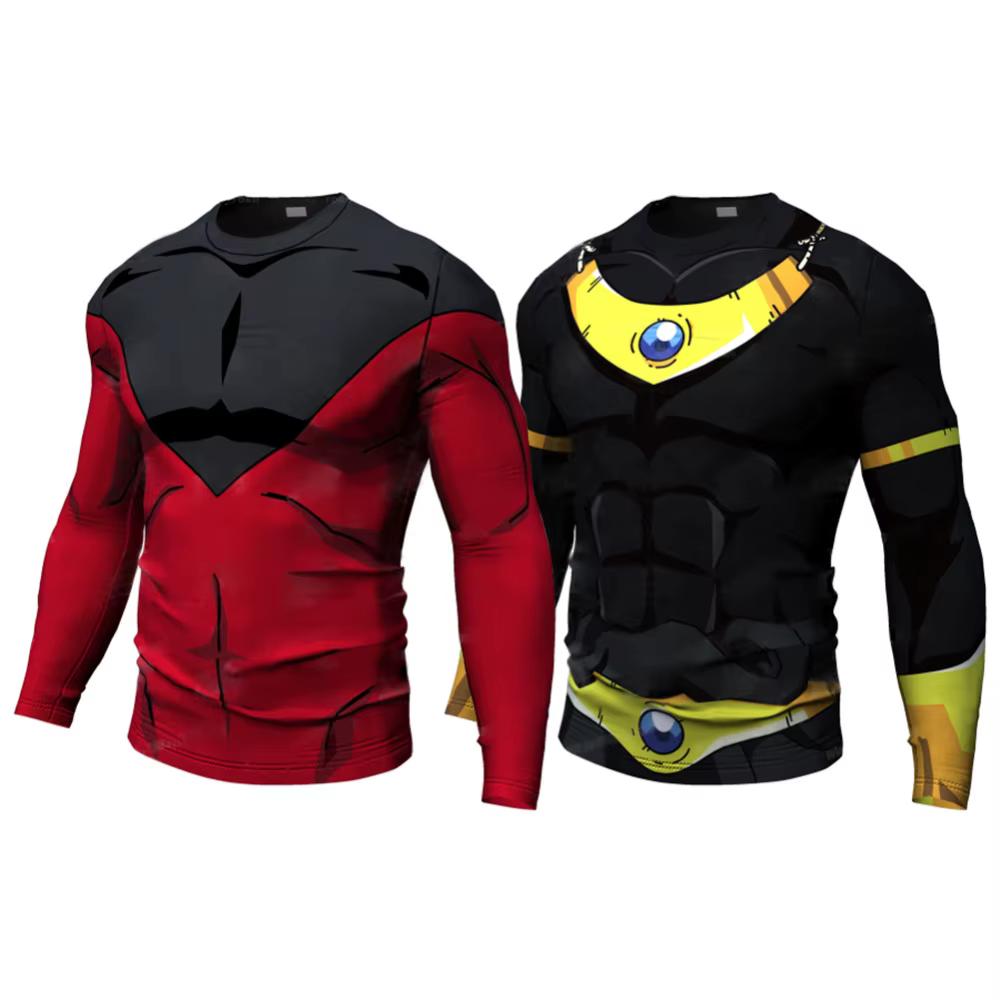 Just Spring New Anime Long Sleeve Top Men's Casual T-shirt 3D Printing T-shirt Casual Anime Fashion T-shirt Tights Top