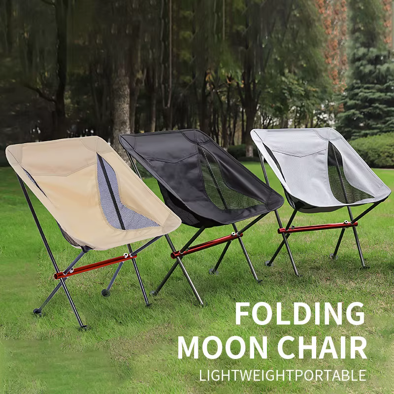 Travel Foldable  Beach Chair Outdoor Portable Folding Camping Lounge Chaies, for Beach Hiking Picnic BBQ Fishing Tools Chaies