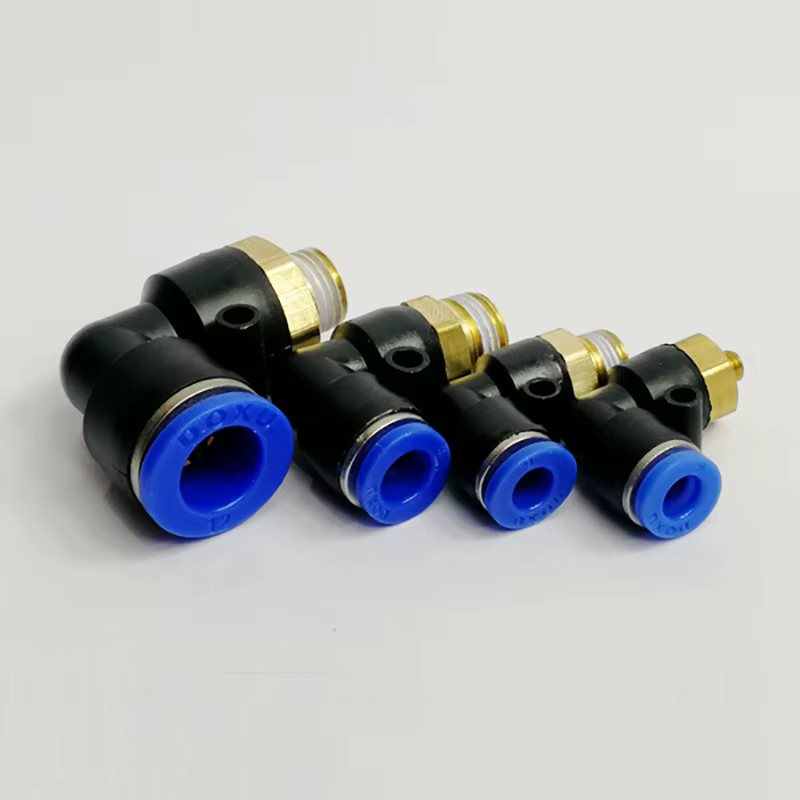 PL type OD 4 6 8 10 12mm - 1/8'' 1/4'' 3/8'' 1/2'' Thread Push In One Touch Connector  Pneumatic Quick Fittings