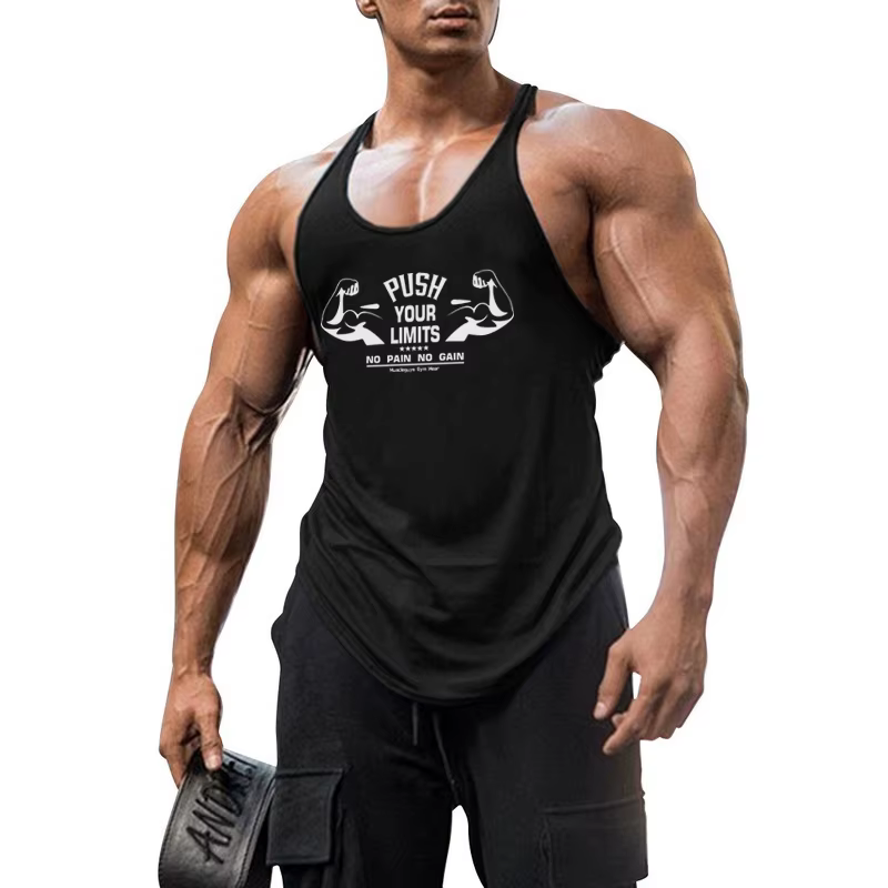 Mens New Gym Summer Tank Top Brand Sports Cotton Muscle Running Singlets Clothing Bodybuilding Fitness Training Sleeveless Vest
