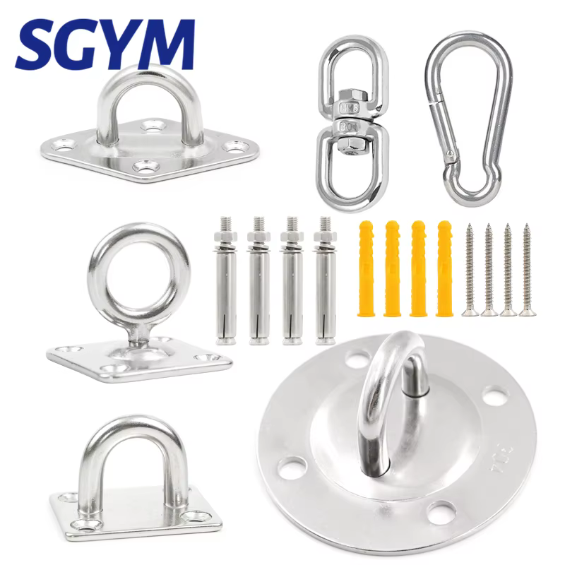 304 Stainless Steel Suspension Hammock Mount Ceiling  Hanging Hook Anchor Hanger For Gym Training Aerial Yoga Swing Hanging Kit